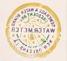 Gold Print on White Paper