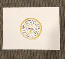 Gold Print on White Paper